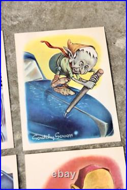 Esso Motor Oil Advertising sign Promo Car Prints 1940s Vintage Cartoon Goblin