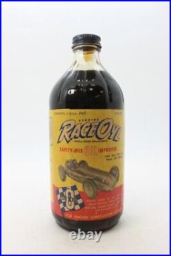 Extremely Rare RaceOyl Oil Improver Vintage Glass Bottle RaceOyl