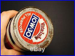 FULL Vintage Reliance Petroleum Vitalube Heavy Duty Motor Oil Quart Tin Can