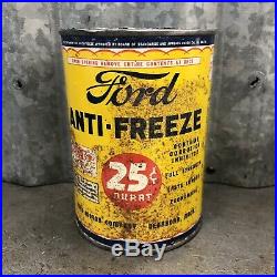 Ford Anti-Freeze Quart Oil Can Metal Vintage