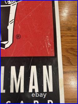 Fuelman Metal Sign Gas Oil Service Station Advertising Sign Double Sided Vintage