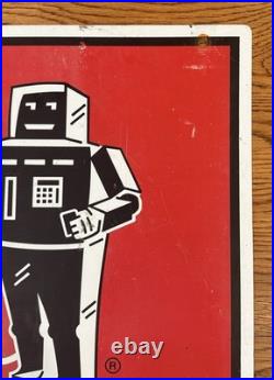 Fuelman Metal Sign Gas Oil Service Station Advertising Sign Double Sided Vintage