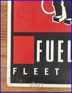 Fuelman Metal Sign Gas Oil Service Station Advertising Sign Double Sided Vintage