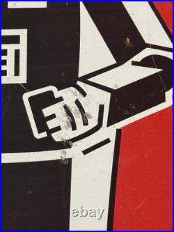 Fuelman Metal Sign Gas Oil Service Station Advertising Sign Double Sided Vintage