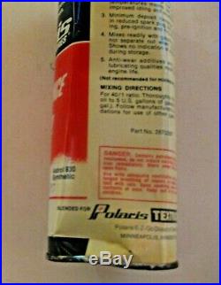 Full Can Of Vintage Polaris High Performance Snowmobile Oil Advertising Oil Can