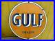 GULF Dealer porcelain sign advertising vintage gasoline 20 oil gas USA Le Mans