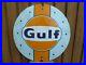 GULF porcelain sign advertising vintage gasoline 20 oil gas USA Le Mans racing