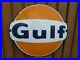 GULF porcelain sign advertising vintage gasoline 22 oil gas USA Le Mans racing