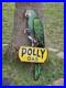 Giant Vintage Polly Gas Dealership Porcelain Sign Diecut Oil &gas 36 X 14.5