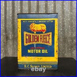 Golden Fleece CinemaScope 1 Gallon Vintage Australian Motor Oil Tin