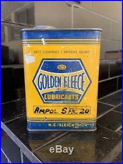 Golden Fleece Hex Logo 1 Quart Vintage Motor Oil Tin