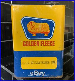 Golden Fleece Super Koolstroke 1 Gallon Vintage Duo Oil Tin