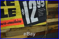 Goodyear Tires Gas Oil Station Cloth Banner Dealership Auto Garage Sign VINTAGE