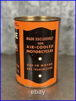 Harley-Davidson Motorcycle Quart Oil Can Vintage Metal Full 1930s Lead Seam