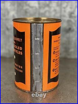 Harley-Davidson Motorcycle Quart Oil Can Vintage Metal Full 1930s Lead Seam