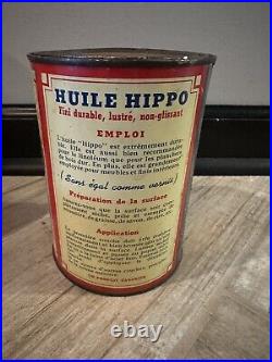 Hippo Oil Can Vintage Rare Quart