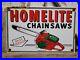 Homelite Vintage Porcelain Sign 1963 Dealer Chain Saw Power Tools Oil Gas Sales