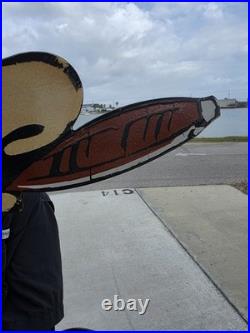 Huge Vintage Dependable Used Cars Porcelain Sign Gas Auto Sales 30 X 21.5