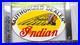 INDIAN AUTHORIZED DEALER 12 VINTAGE FLT Gas Pump Service Station Porcelain Sign