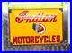 INDIAN MOTORCYCLES 12 VINTAGE Gas Pump Service Station Dealer Porcelain Sign