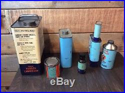 Indian Head Oil Cans Lot 7pc Rare Collectible Vintage Oil Cans Lot