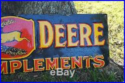 John Deere Tractors Metal Embossed Sign Vintage Gas Oil Porcelain Sign Lubester