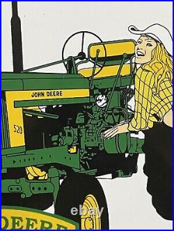 John Deere Vintage Porcelain Tractor Sign Farming 10 Advertising Plaque Gas Oil