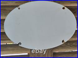 Large Vintage 1956 Esso Standard Gasoline Porcelain Enamel Sign 16.5 X 11