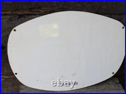 Large Vintage Harris Oil & Greases Sold Here Porcelain Barrel Sign 27 X 16.5 Large Vintage Harris Oil & Greases Sold Here Porcelain Barrel Sign 27 X 16.5