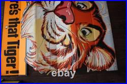 Large Vintage Humble Oil Esso Tiger Advertising Sign Lentcular Winking Eye Rare Large Vintage Humble Oil Esso Tiger Advertising Sign Lentcular Winking Eye Rare