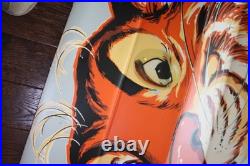 Large Vintage Humble Oil Esso Tiger Advertising Sign Lentcular Winking Eye Rare