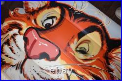 Large Vintage Humble Oil Esso Tiger Advertising Sign Lentcular Winking Eye Rare