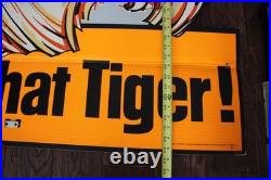 Large Vintage Humble Oil Esso Tiger Advertising Sign Lentcular Winking Eye Rare