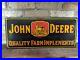 Large Vintage John Deere Tractor Porcelain Sign Farm Equipment 24 X 10.5