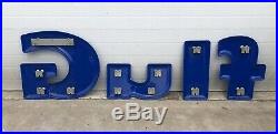 Large Vintage ORIGINAL GULF Gas Station Plastic Sign Letters Oil Can Pump