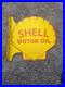 Large Vintage Shell Motor Oil Double-sided Porcelain Flange Sign 17