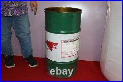 Large Vintage Wolf's Head Motor Oil 27 Metal Barrel Garbage Trash Can Sign