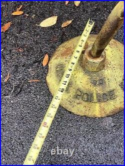 Lollipop sign base cast iron Safety Zone Maryland Police VTG MPLS Dept Double