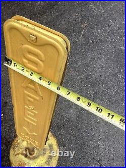 Lollipop sign base cast iron Safety Zone Maryland Police VTG MPLS Dept Double