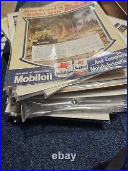 Lot Of 160 Vintage Oil And Gas Car Advertising Full Page Boarded