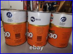 Lot Of 3 Vintage Gulf Canada Super 10W30 1 Litre Motor Oil Unopened Cans