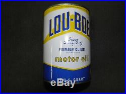 Lou-bob Vintage Oil Can Metal 1 Quart, Chicago Il, Super Hvy Duty Prem Oil Nice