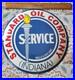 Mint Porcelain Standard Oil Company Indiana Sign Vintage