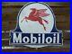 Mobiloil porcelain sign 22 vintage gasoline oil pump USA gas logo XXL Pegasus