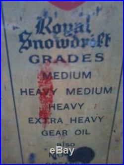 Motor Oil Can Vintage Royal Snowdrift