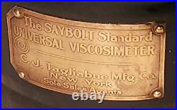 Museum Piece Antique 1914 Saybolt Standard Universal Oil Viscosimeter Steampunk