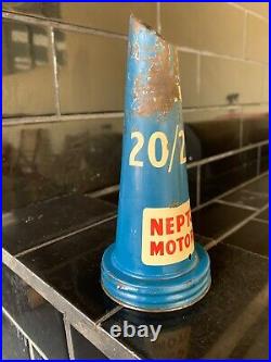 NEPTUNE MOTOR OIL Genuine Vintage Tin Oil Bottle Top Pourer