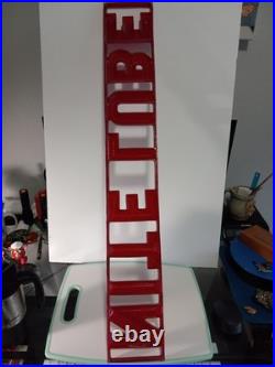 Nitelube Orig Vintage Ad Sign Gas Station Lube Auto Repair Shop 32 X 5