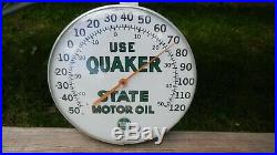 ORIGINAL Vintage Quaker State Motor Oil 12 Thermometer Excellent Condition
