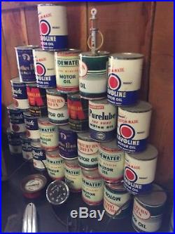 Oil Can Collection Man Cave Dispaly Garage Vintage Antique Collectable